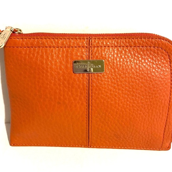 Cole haan Vibrant Orange Leather wristlet Clutch - Picture 4 of 7